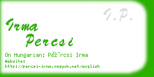 irma percsi business card